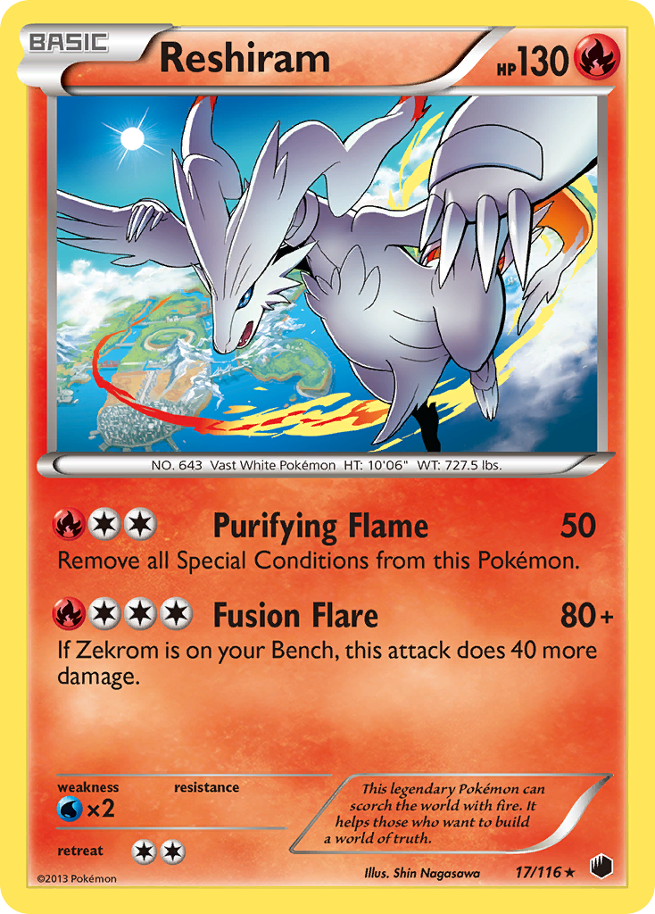 Reshiram (17/116) [Black & White: Plasma Freeze] | L.A. Mood Comics and Games