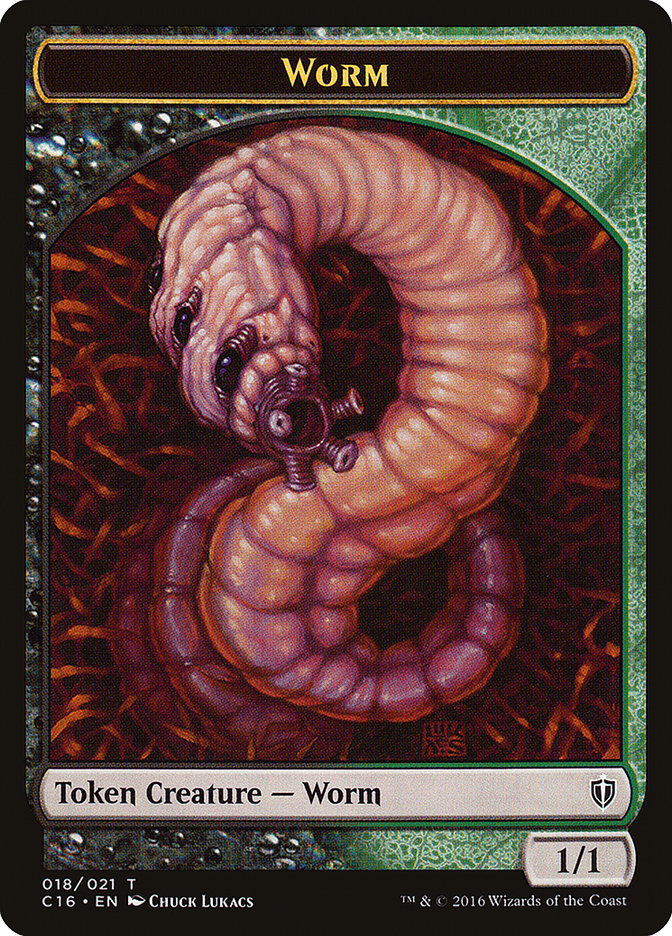 Zombie // Worm Double-Sided Token [Commander 2016 Tokens] | L.A. Mood Comics and Games
