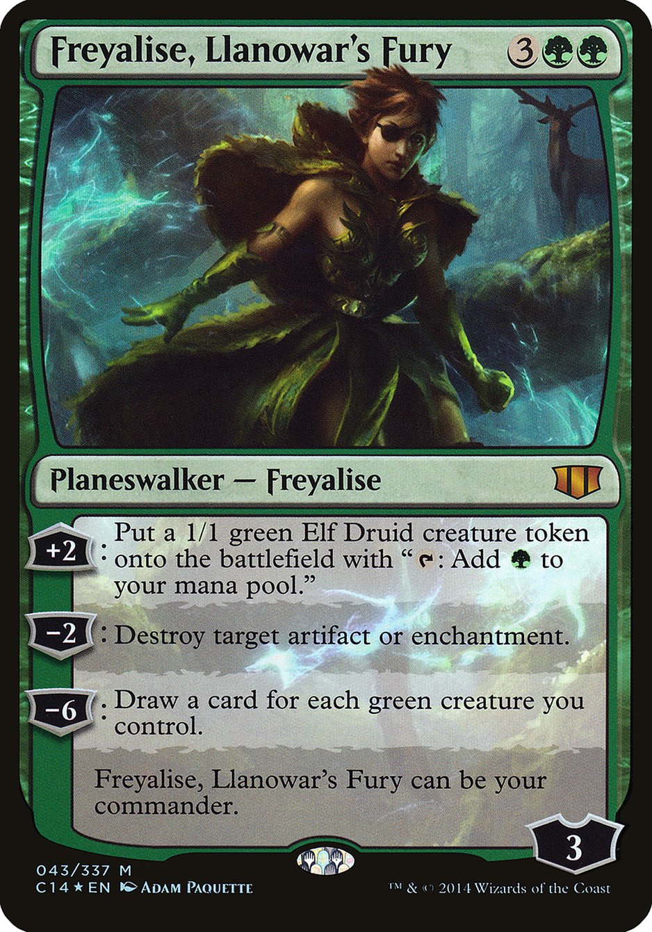 Freyalise, Llanowar's Fury (Oversized) [Commander 2014 Oversized] | L.A. Mood Comics and Games