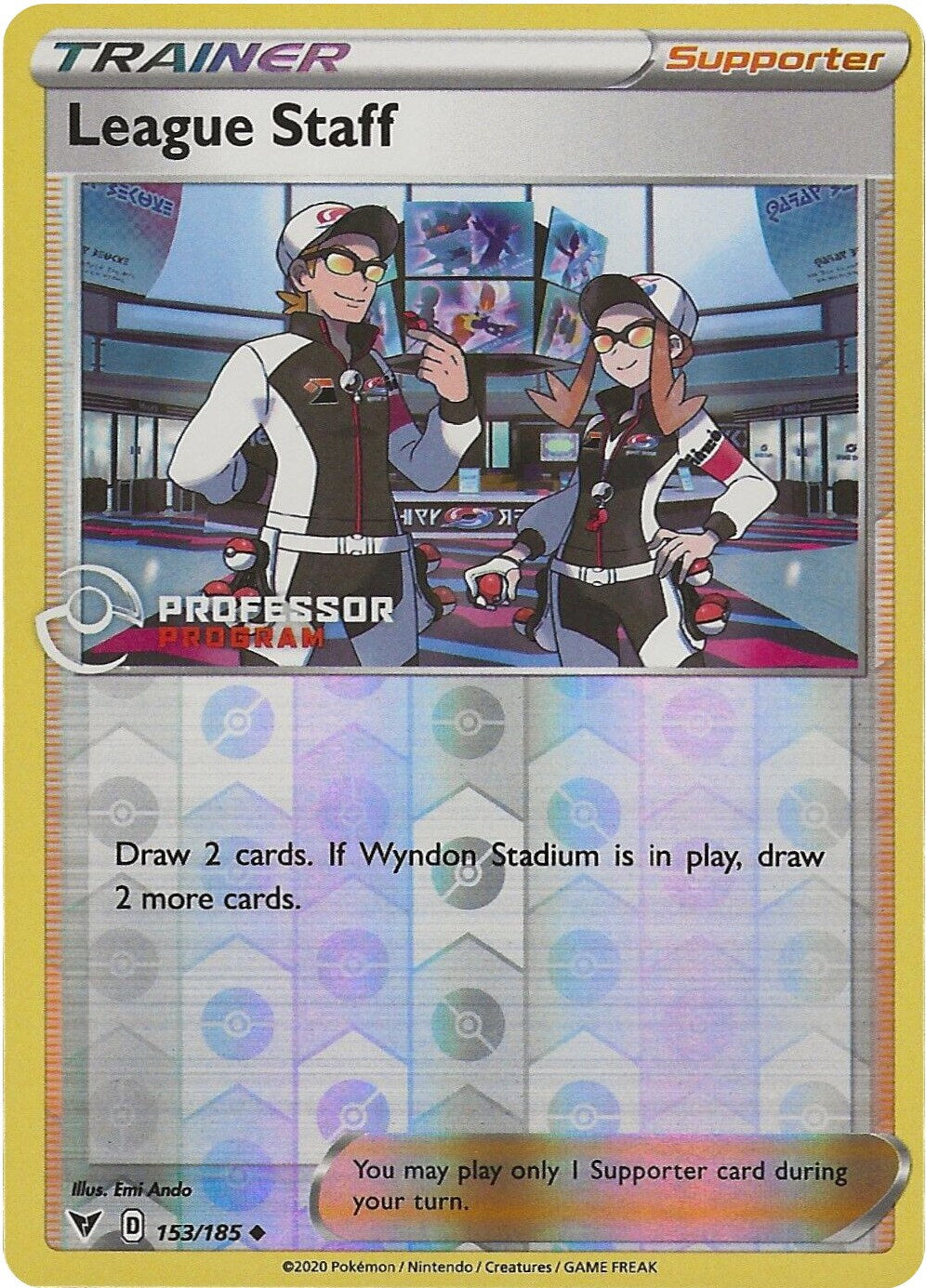 League Staff (153/185) (Professor Program Promo) [Sword & Shield: Vivid Voltage] | L.A. Mood Comics and Games