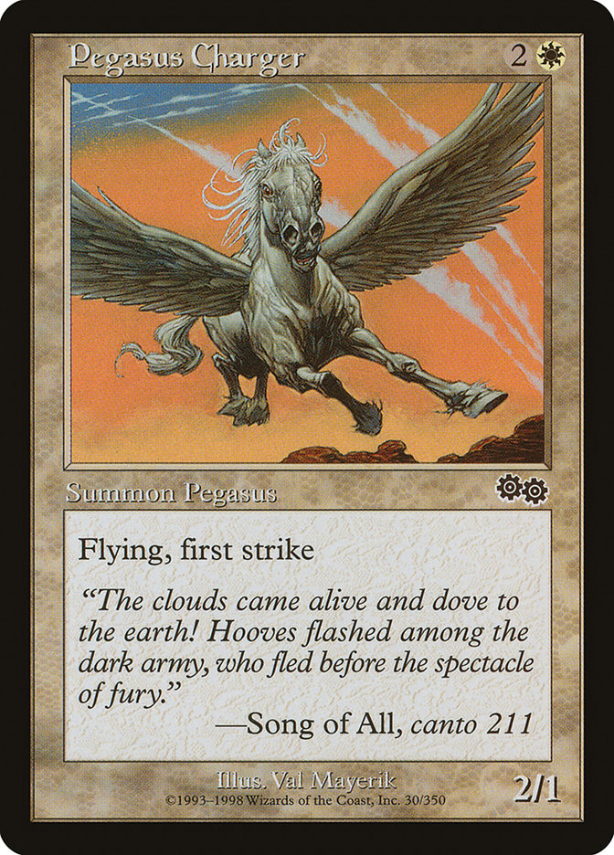 Pegasus Charger [Urza's Saga] | L.A. Mood Comics and Games