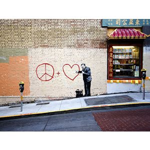 Urban Art - Banksy Puzzle Peaceful Hearts Doctor | L.A. Mood Comics and Games