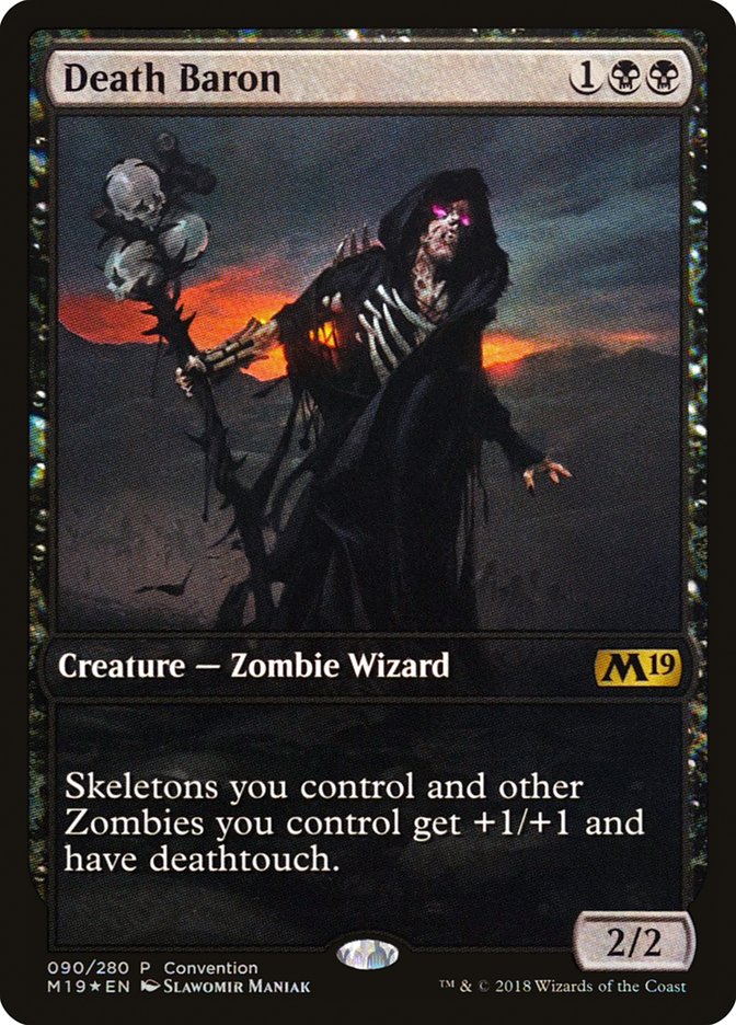 Death Baron (Convention) (Full Art) [Core Set 2019 Promos] | L.A. Mood Comics and Games