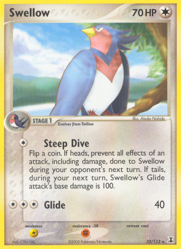 Swellow (32/113) [EX: Delta Species] | L.A. Mood Comics and Games