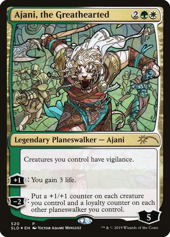 Ajani, the Greathearted (Stained Glass) [Secret Lair Drop Promos] | L.A. Mood Comics and Games