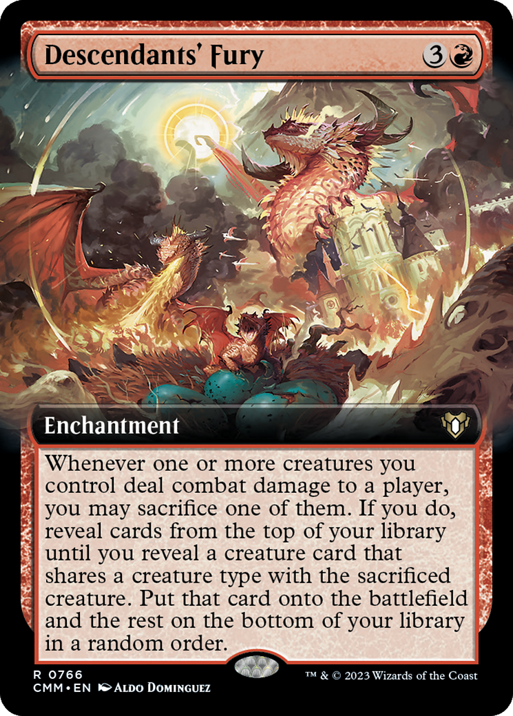 Descendants' Fury (Extended Art) [Commander Masters] | L.A. Mood Comics and Games