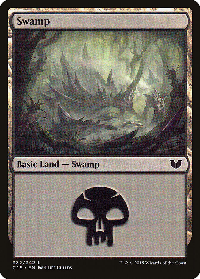 Swamp (332) [Commander 2015] | L.A. Mood Comics and Games