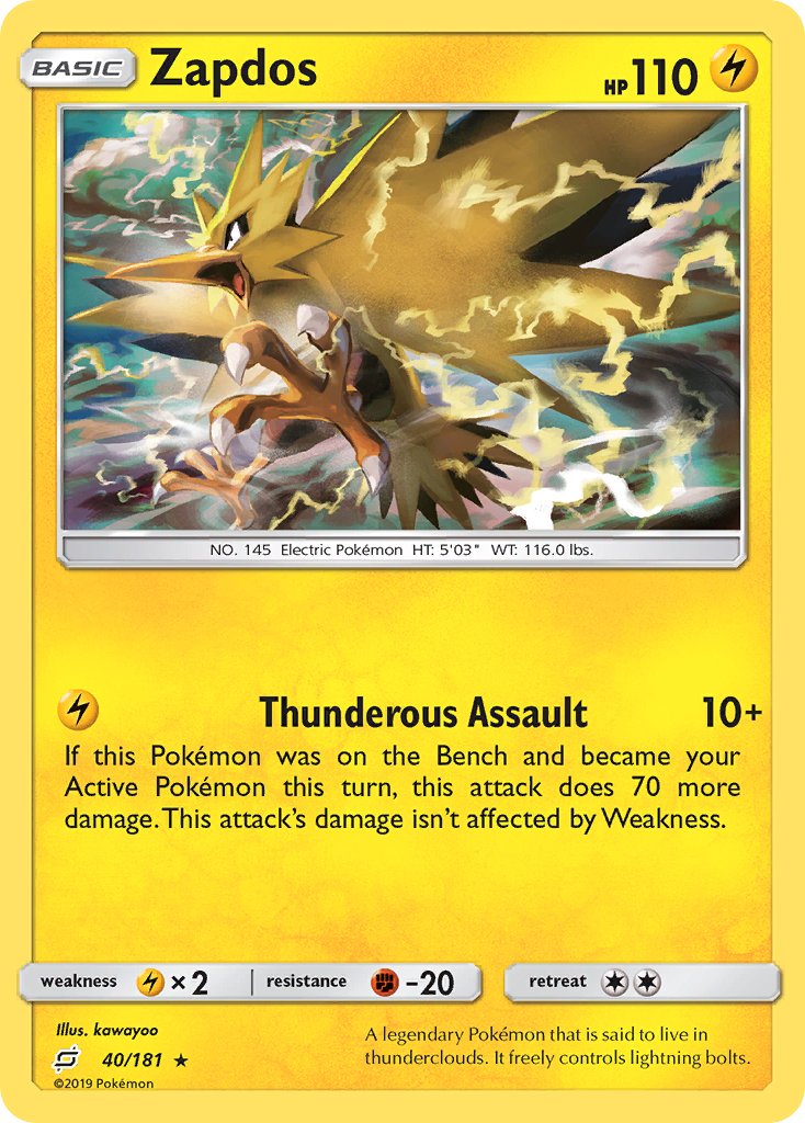 Zapdos (40/181) [Sun & Moon: Team Up] | L.A. Mood Comics and Games