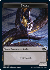 Snake // Zombie Double-Sided Token [Commander Collection: Black Tokens] | L.A. Mood Comics and Games