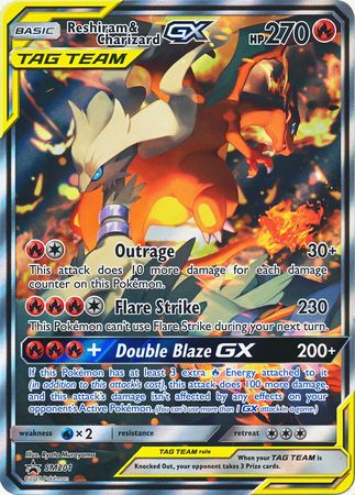 Reshiram & Charizard GX (SM201) (Jumbo Card) [Sun & Moon: Black Star Promos] | L.A. Mood Comics and Games