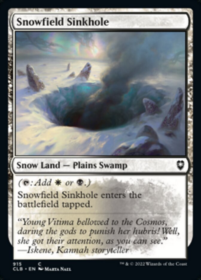 Snowfield Sinkhole [Commander Legends: Battle for Baldur's Gate] | L.A. Mood Comics and Games