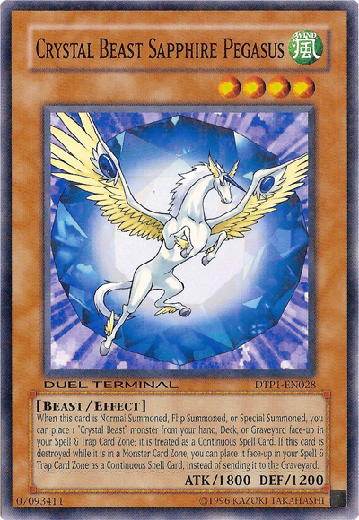 Crystal Beast Sapphire Pegasus [DTP1-EN028] Common | L.A. Mood Comics and Games