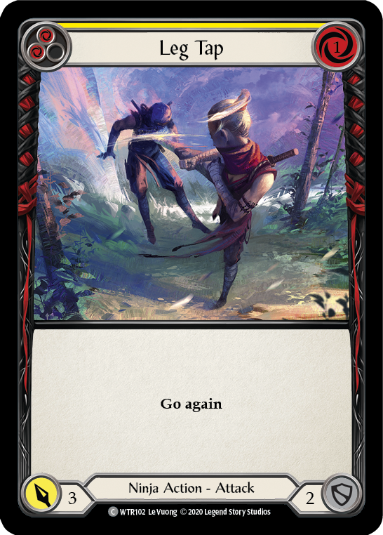 Leg Tap (Yellow) [U-WTR102] (Welcome to Rathe Unlimited)  Unlimited Rainbow Foil | L.A. Mood Comics and Games