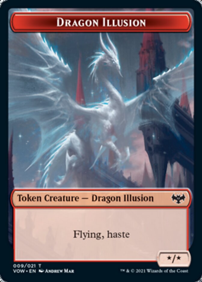 Insect // Dragon Illusion Double-Sided Token [Innistrad: Crimson Vow Tokens] | L.A. Mood Comics and Games