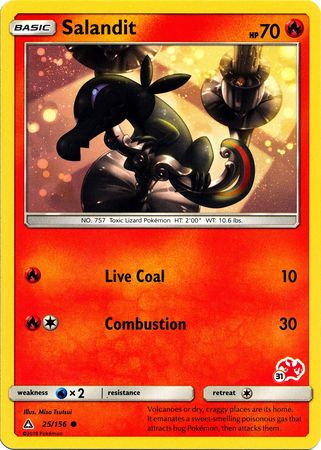 Salandit (25/156) (Charizard Stamp #31) [Battle Academy 2020] | L.A. Mood Comics and Games