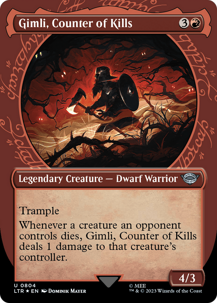 Gimli, Counter of Kills (Showcase) (Surge Foil) [The Lord of the Rings: Tales of Middle-Earth] | L.A. Mood Comics and Games