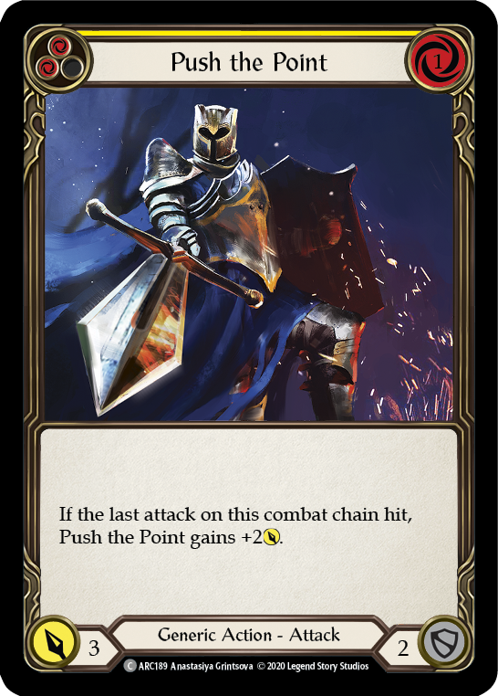 Push the Point (Yellow) [U-ARC189] (Arcane Rising Unlimited)  Unlimited Normal | L.A. Mood Comics and Games