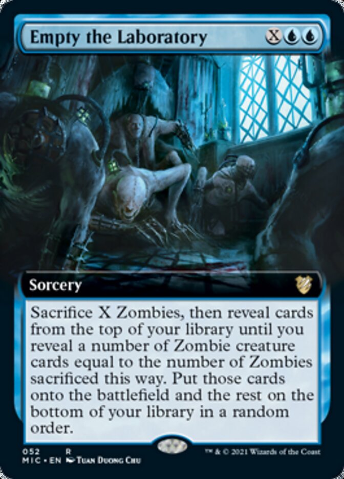 Empty the Laboratory (Extended Art) [Innistrad: Midnight Hunt Commander] | L.A. Mood Comics and Games