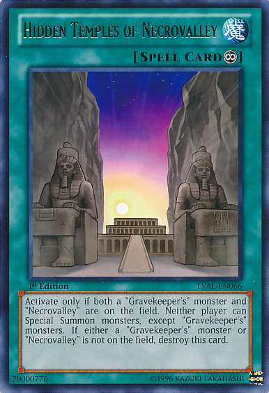 Hidden Temples of Necrovalley [LVAL-EN066] Rare | L.A. Mood Comics and Games
