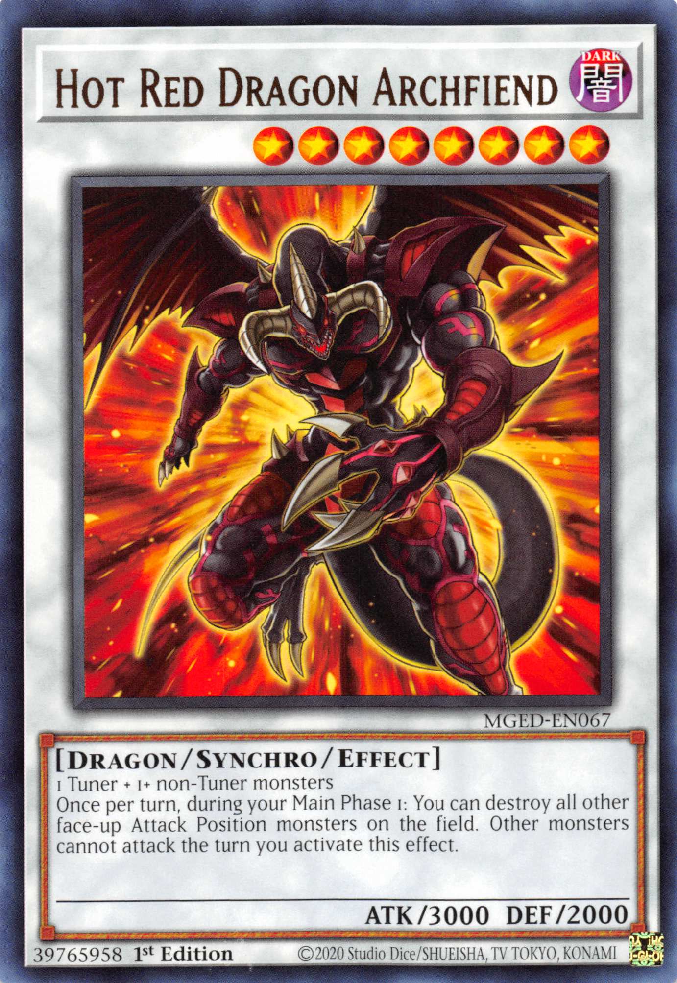 Hot Red Dragon Archfiend [MGED-EN067] Rare | L.A. Mood Comics and Games