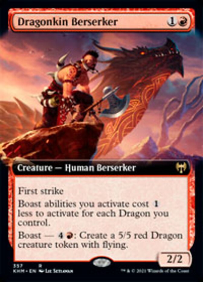Dragonkin Berserker (Extended Art) [Kaldheim] | L.A. Mood Comics and Games