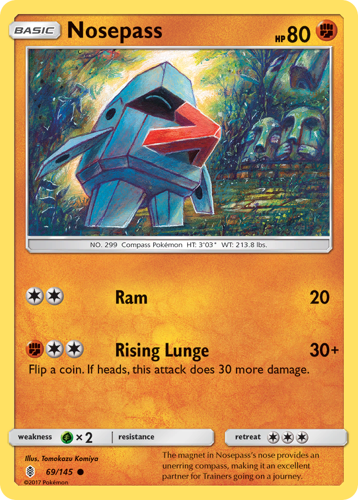 Nosepass (69/145) [Sun & Moon: Guardians Rising] | L.A. Mood Comics and Games