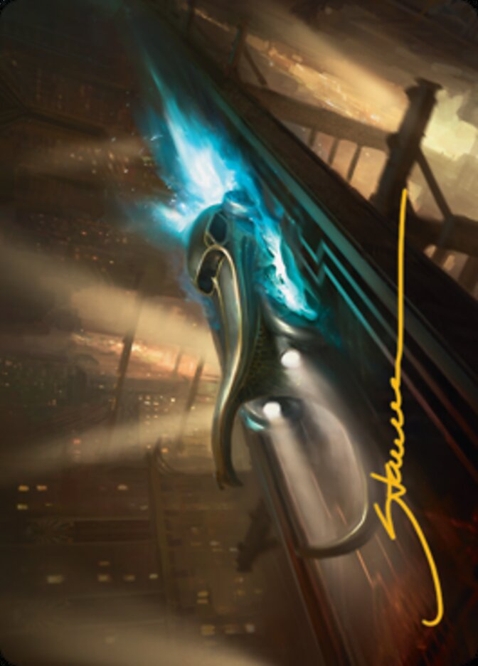 Run Out of Town Art Card (Gold-Stamped Signature) [Streets of New Capenna Art Series] | L.A. Mood Comics and Games