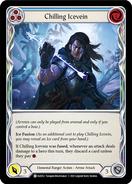 Chilling Icevein (Blue) [ELE052] (Tales of Aria)  1st Edition Rainbow Foil | L.A. Mood Comics and Games