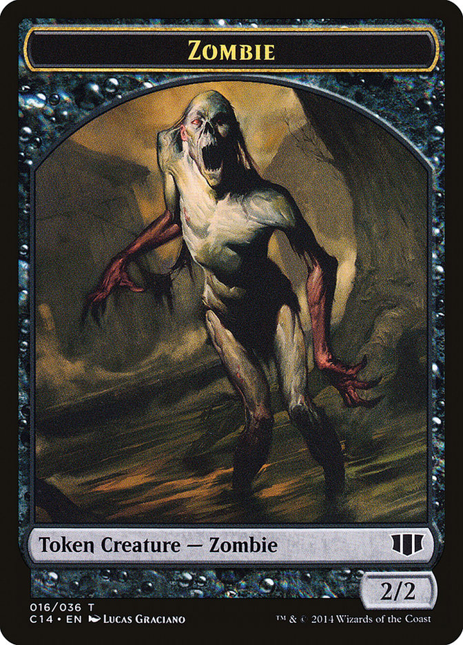 Demon (013/036) // Zombie (016/036) Double-Sided Token [Commander 2014 Tokens] | L.A. Mood Comics and Games