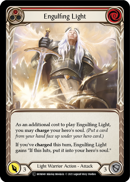 Engulfing Light (Red) [U-MON048-RF] (Monarch Unlimited)  Unlimited Rainbow Foil | L.A. Mood Comics and Games