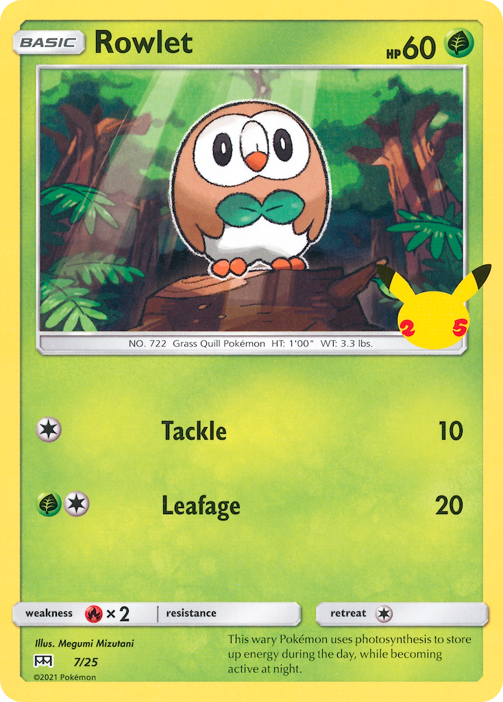 Rowlet (7/25) [McDonald's 25th Anniversary] | L.A. Mood Comics and Games