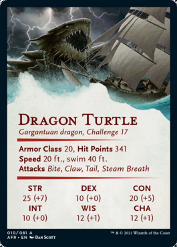 Dragon Turtle Art Card [Dungeons & Dragons: Adventures in the Forgotten Realms Art Series] | L.A. Mood Comics and Games