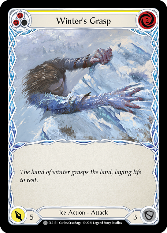 Winter's Grasp (Yellow) [ELE161] (Tales of Aria)  1st Edition Rainbow Foil | L.A. Mood Comics and Games