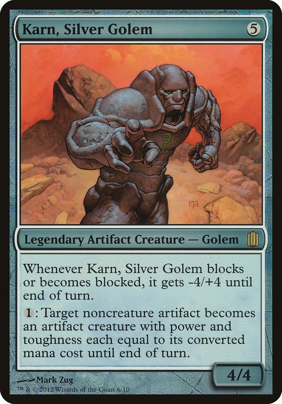 Karn, Silver Golem (Oversized) [Commander's Arsenal Oversized] | L.A. Mood Comics and Games