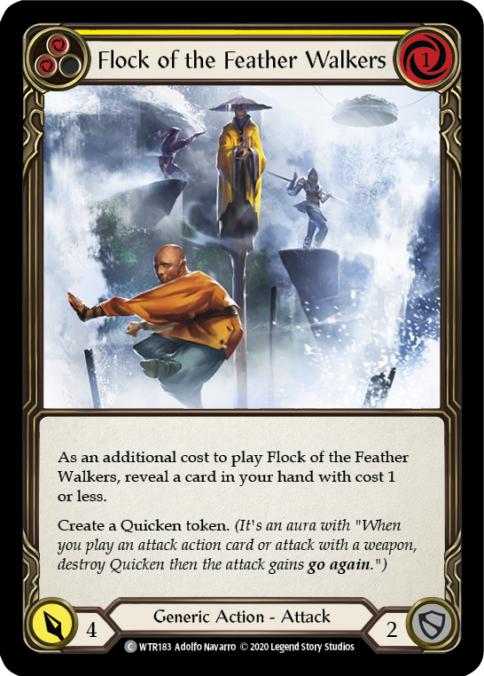 Flock of the Feather Walkers (Yellow) [U-WTR183] (Welcome to Rathe Unlimited)  Unlimited Rainbow Foil | L.A. Mood Comics and Games