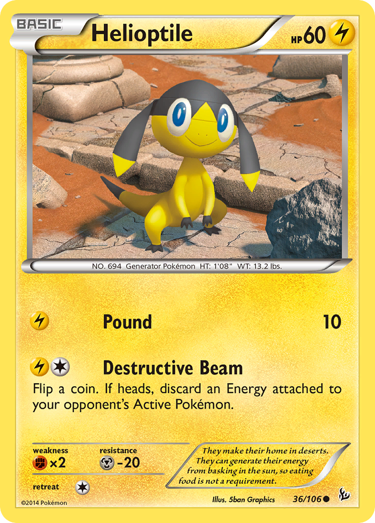 Helioptile (36/106) [XY: Flashfire] | L.A. Mood Comics and Games