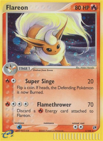 Flareon (5/100) [EX: Sandstorm] | L.A. Mood Comics and Games