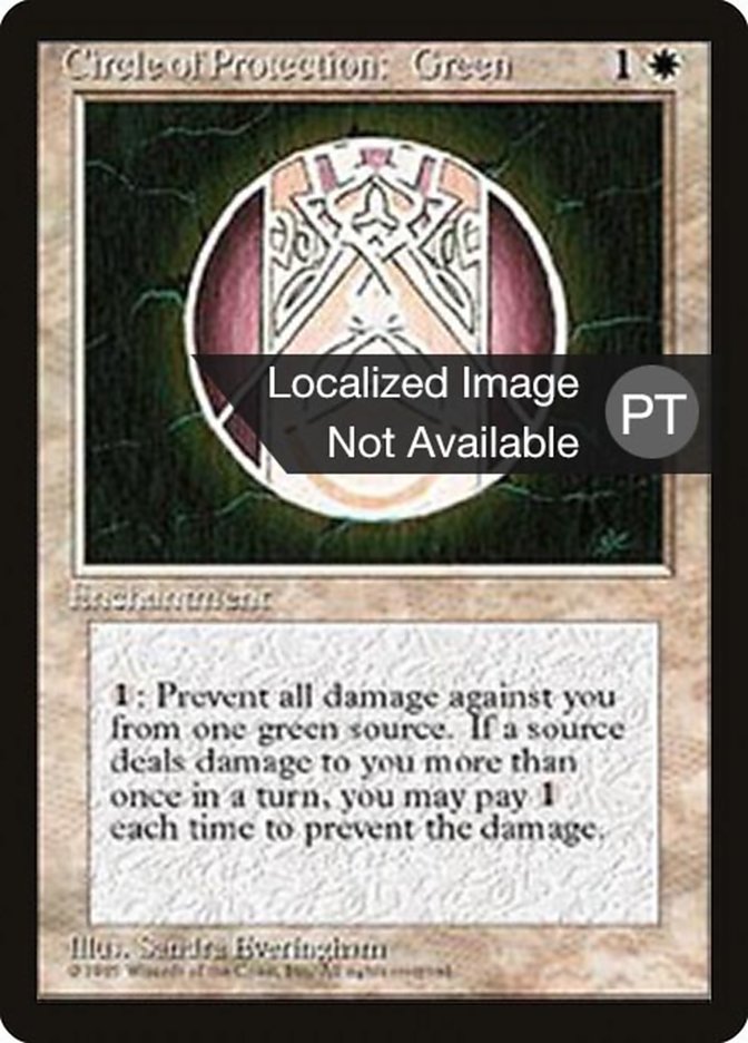 Circle of Protection: Green [Fourth Edition (Foreign Black Border)] | L.A. Mood Comics and Games