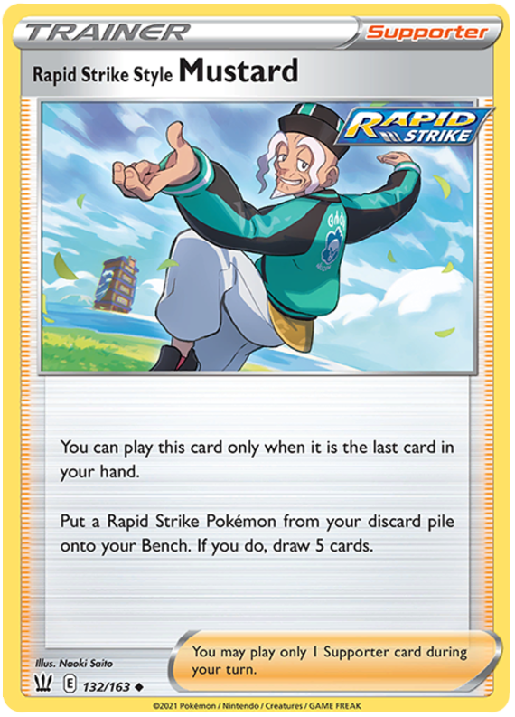 Rapid Strike Style Mustard (132/163) [Sword & Shield: Battle Styles] | L.A. Mood Comics and Games
