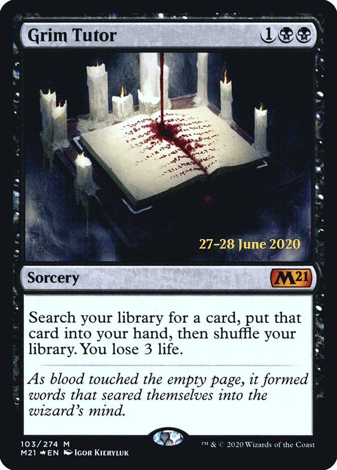 Grim Tutor [Core Set 2021 Prerelease Promos] | L.A. Mood Comics and Games