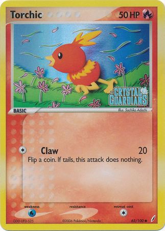 Torchic (65/100) (Stamped) [EX: Crystal Guardians] | L.A. Mood Comics and Games