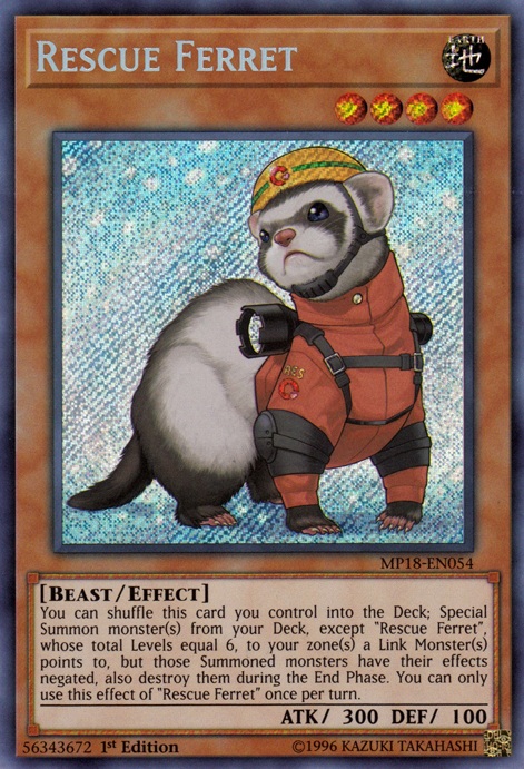 Rescue Ferret [MP18-EN054] Secret Rare | L.A. Mood Comics and Games