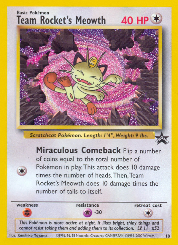 Team Rocket's Meowth (18) [Wizards of the Coast: Black Star Promos] | L.A. Mood Comics and Games