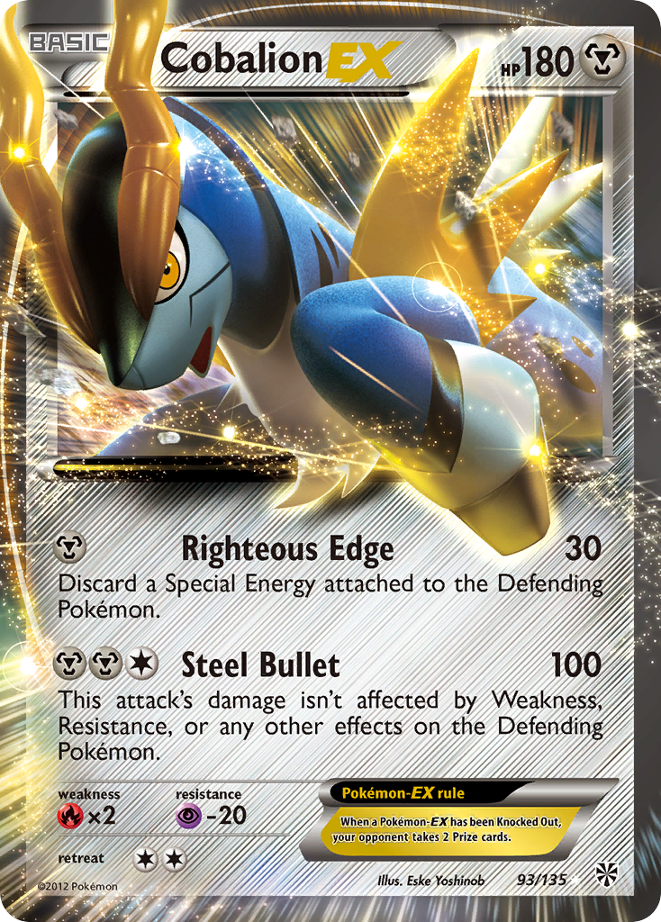 Cobalion EX (93/135) [Black & White: Plasma Storm] | L.A. Mood Comics and Games