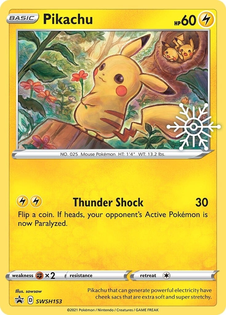 Pikachu (SWSH153) (Holiday Calendar) [Sword & Shield: Black Star Promos] | L.A. Mood Comics and Games