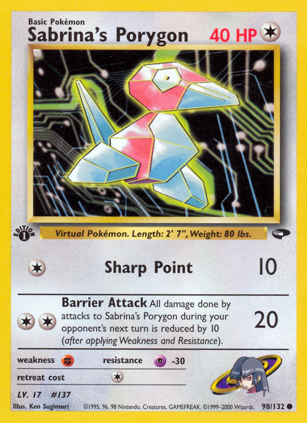 Sabrina's Porygon (98/132) [Gym Challenge 1st Edition] | L.A. Mood Comics and Games