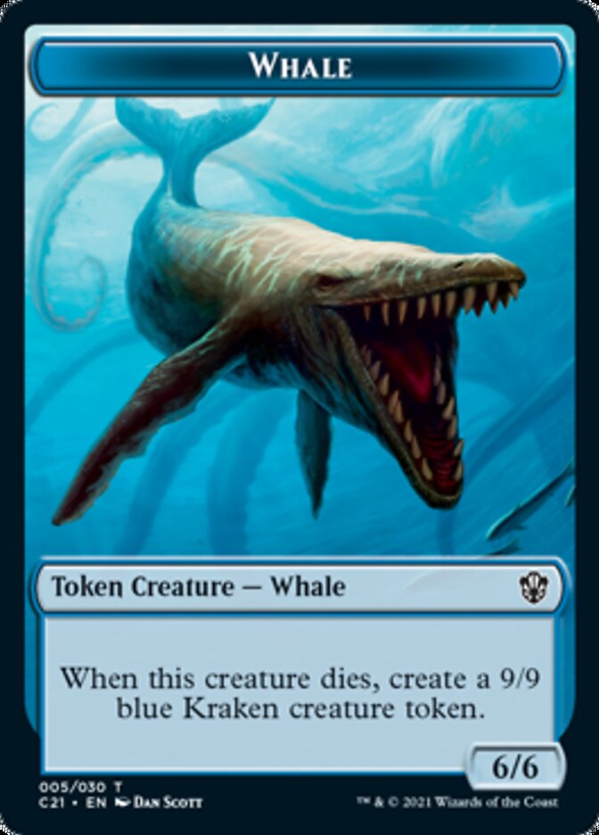 Beast (010) // Whale Double-Sided Token [Commander 2021 Tokens] | L.A. Mood Comics and Games