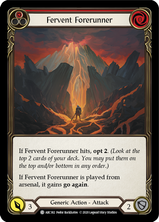Fervent Forerunner (Red) [U-ARC182] (Arcane Rising Unlimited)  Unlimited Normal | L.A. Mood Comics and Games