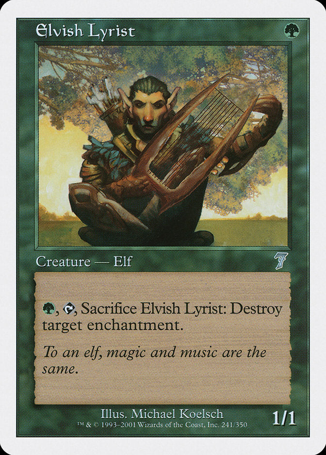 Elvish Lyrist [Seventh Edition] | L.A. Mood Comics and Games