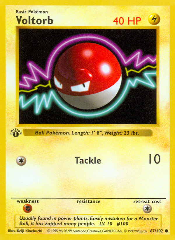 Voltorb (67/102) (Shadowless) [Base Set 1st Edition] | L.A. Mood Comics and Games